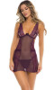 Соблазнительная сорочка Sneak Peak Chemise Set, сливовый