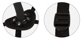 Черный вибрострапон с пультом ДУ RC Vibrating Strap-On - 13 см.